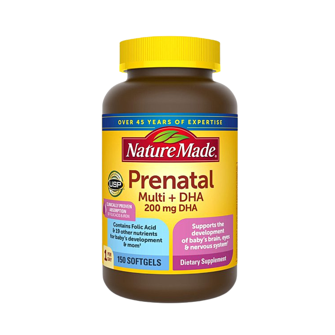 Nature Made Prenatal, Multi+DHA, 200mg DHA pregnant & nursing women,150 Tablets Nature Made Prenatal, Multi+DHA, 200mg DHA pregnant & nursing women,150 Tablets
